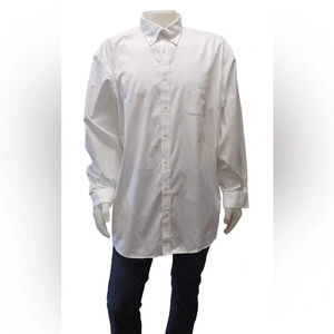 Miller Performance  White 100% Cotton Long Sleeve Dress Shirt Size 18.5